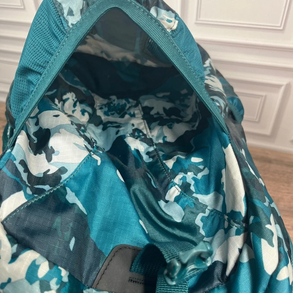 Eddie Bauer Stowaway 30L Backpack Teal Blue Camo Packable Lightweight